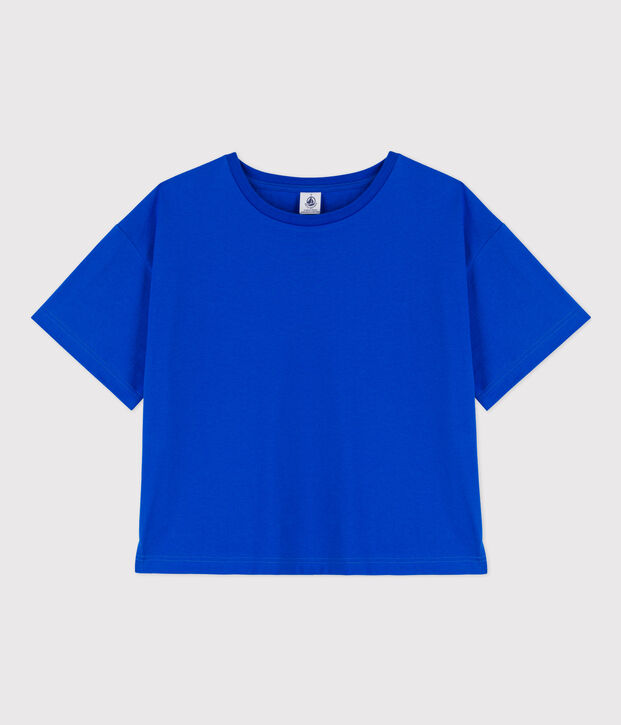 Camiseta LA BOXY de algod&oacute;n de mujer azul