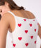 Camisón de algodón para mujer blanco MARSHMALLOW/rojo TERKUIT