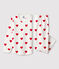 Pijama infantil con corazones de felpa blanco MARSHMALLOW/rojo TERKUIT