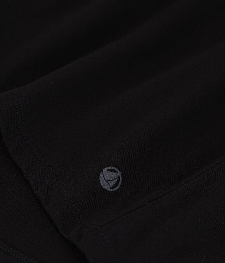 Camiseta LA RECTA de algod&oacute;n con cuello redondo para mujer negro