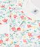 Pijama infantil de mulet&oacute;n con estampado de setas blanco/multicolor
