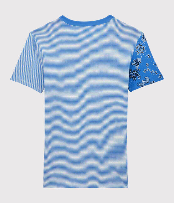 Camiseta L'ICONIQUE con cuello redondo de algodón orgánico de mujer rojo PEPS/blanco MULTICO