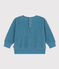 Sudadera de terciopelo para bebé azul POLOCHON