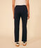 Pantalón de algodón y elastano para mujer azul SMOKING
