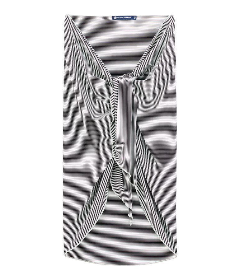 Pareo para mujer azul ABYSSE/blanco LAIT