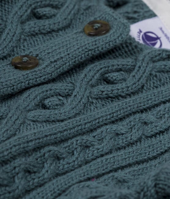 Cable-knit cardigan azul Atlantic