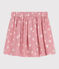 Falda infantil de algodón con flores rosa CHARME/blanco MARSHMALLOW