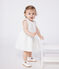 Vestido blanco de algodón sin mangas con bordado inglés para bebé blanco MARSHMALLOW