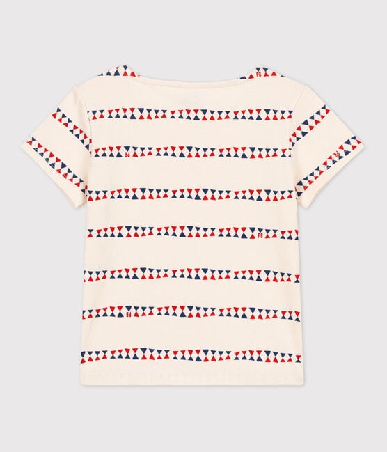 Camiseta de manga corta de algodón de niña blanco AVALANCHE/ MULTICO