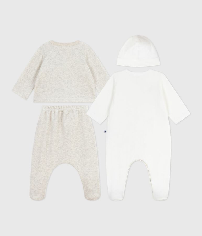 Estuche de regalo de terciopelo liso para beb&eacute; multicolor