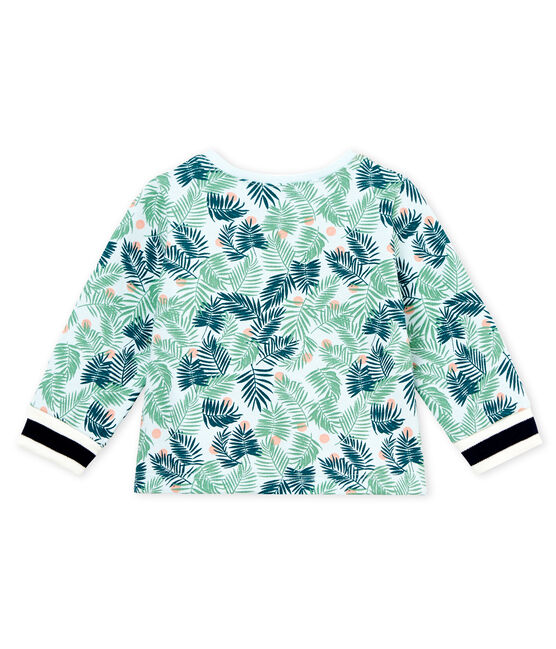 Cárdigan de tela estampada para bebé niña azul BOCAL/blanco MULTICO