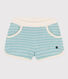 Shorts de rizo a rayas para niña