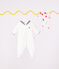 Pijama de terciopelo con cuello de uniforme para bebé blanco MARSHMALLOW