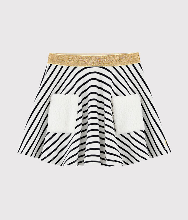 Falda de ni&ntilde;a blanco/azul