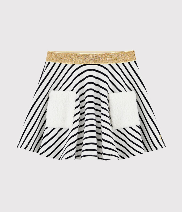 Falda de ni&ntilde;a blanco/azul