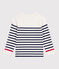 Jersey infantil de lana y algodón a rayas azul MARSHMALLOW/ SOIR