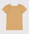 CAMISETA RECTA ALGODÓN Y LINO para mujer amarillo ISTRE/blanco AVALANCHE