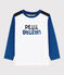 Camiseta de punto de niño blanco MARSHMALLOW/azul MAJOR