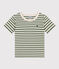 Camiseta a rayas de jersey ligero para niño verde CROCO/ AVALANCHE