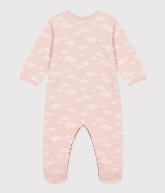 Pijama de terciopelo con nubes para bebé SALINE/ MARSHMALLOW