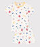 Pijama corto fosforescente de algodón para niño/niña blanco MARSHMALLOW/blanco MULTICO