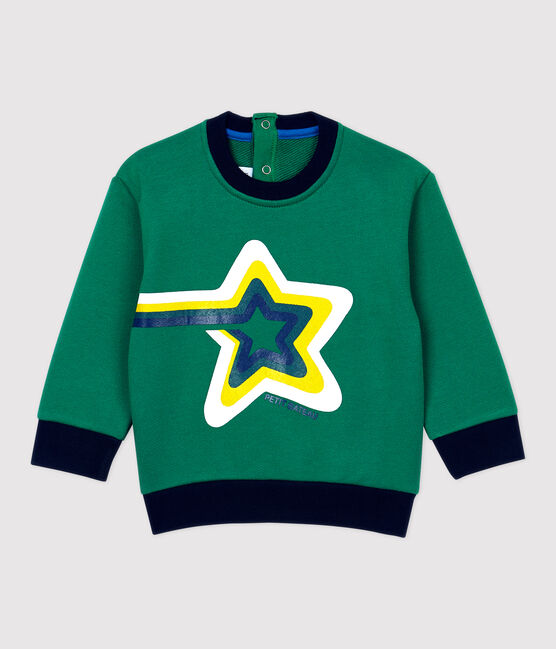 Sudadera de muletón de bebé. verde PIVERT