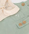 Conjunto de peto de punto flameado para bebé verde HERBIER