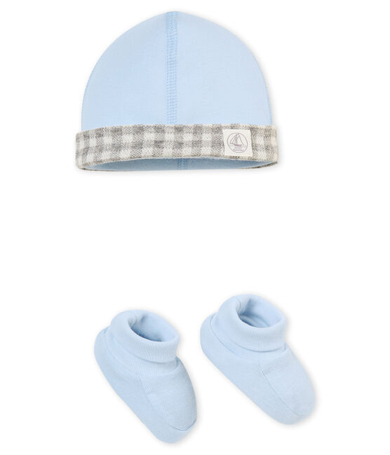 Lote de gorrito y patucos para bebé niño azul FRAICHEUR