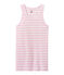 Camiseta de mujer en canalé original de rayas rosa BABYLONE/blanco MARSHMALLOW