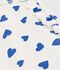 Ba&ntilde;ador con volantes y estampado de corazones para beb&eacute; blanco/azul