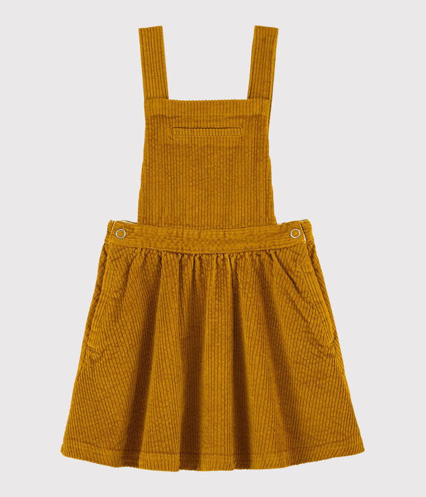 Vestido peto para ni&ntilde;a amarillo