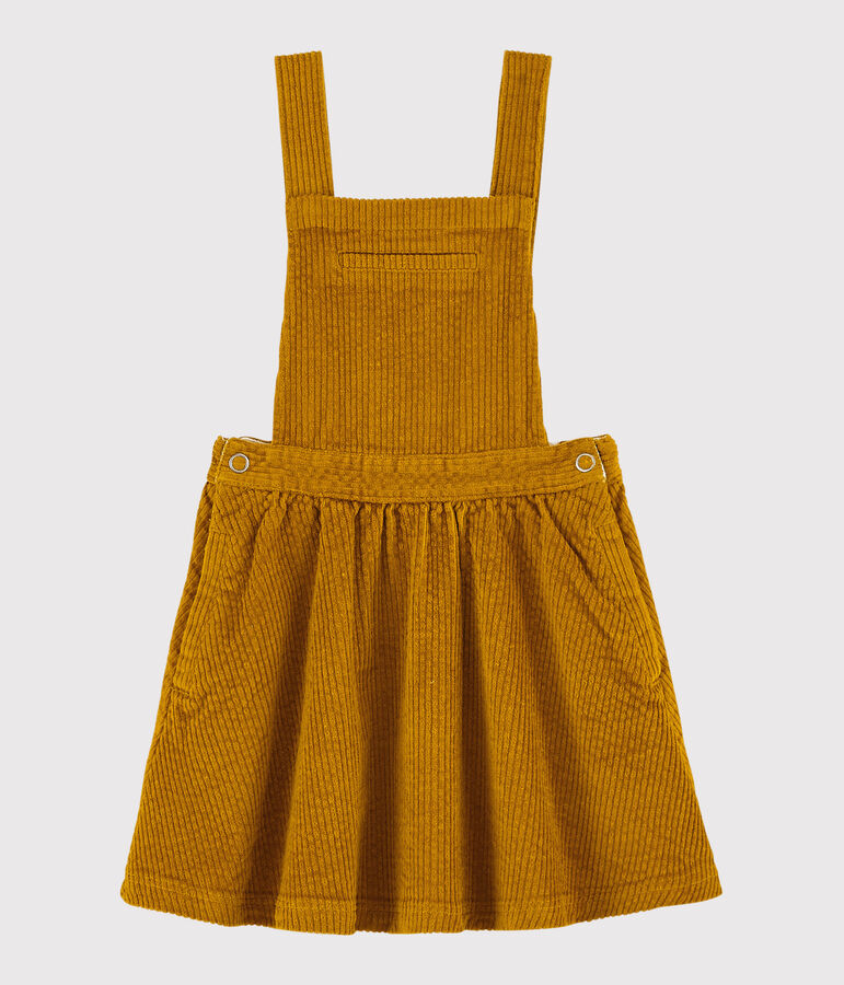 Vestido peto para ni&ntilde;a amarillo