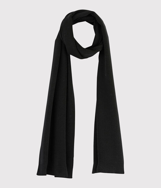 Bufanda de lana para mujer negro NOIR