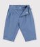 Pantal&oacute;n de sarga lisa para beb&eacute; azul