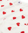 Pijama de punto para chica - chico blanco MARSHMALLOW/rojo TERKUIT