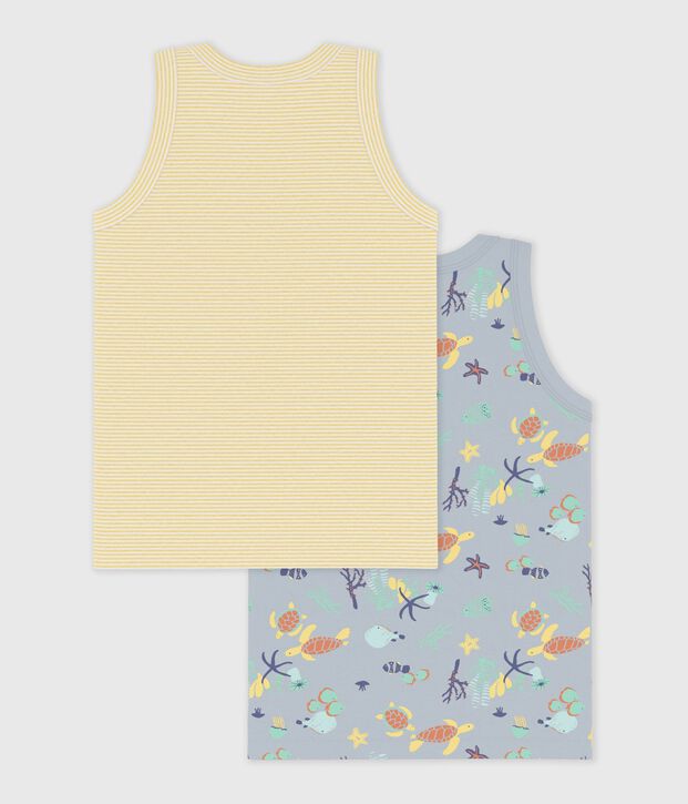 Juego de camisetas infantiles de algod&oacute;n con estampado fosforescente multicolor
