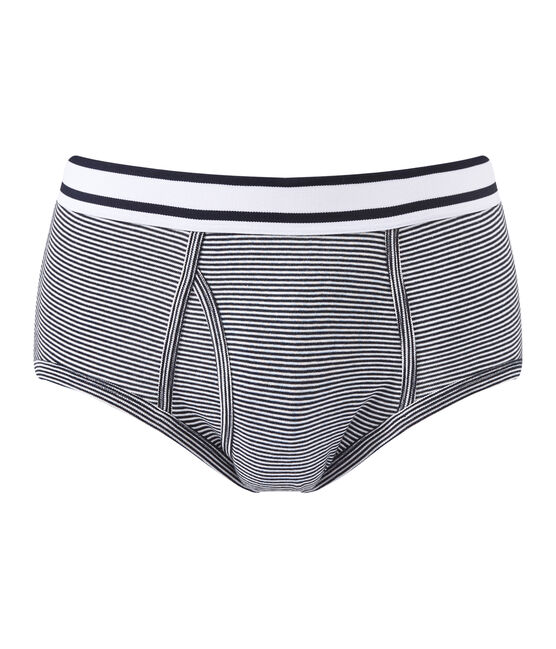 Calzoncillo para hombre con la milrayas azul SMOKING/blanco MARSHMALLOW