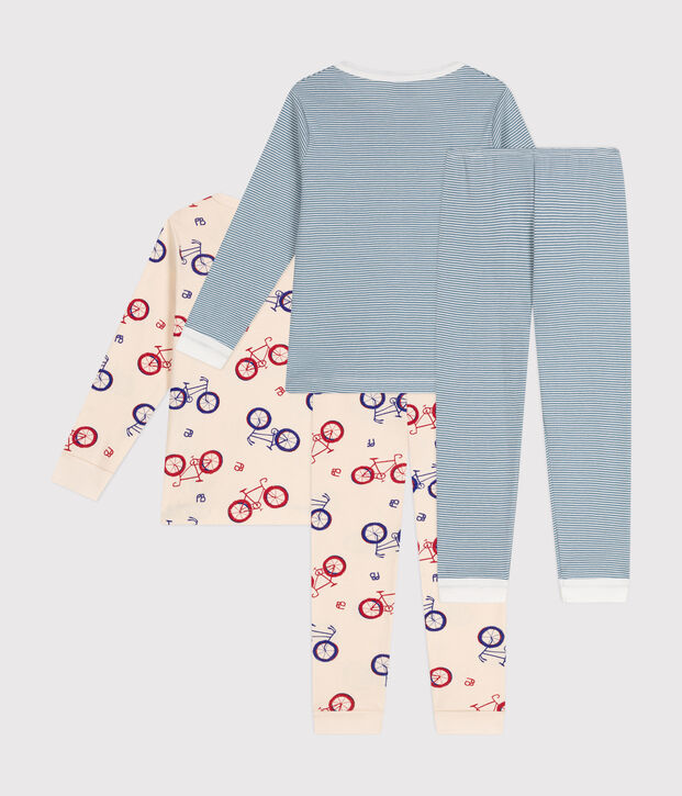 Juego de 2 pijamas infantiles de algod&oacute;n multicolor