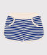 Shorts de rizo a rayas para niña