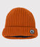 Gorro de punto tricotado con forro polar reciclado para bebé marron RUSTY
