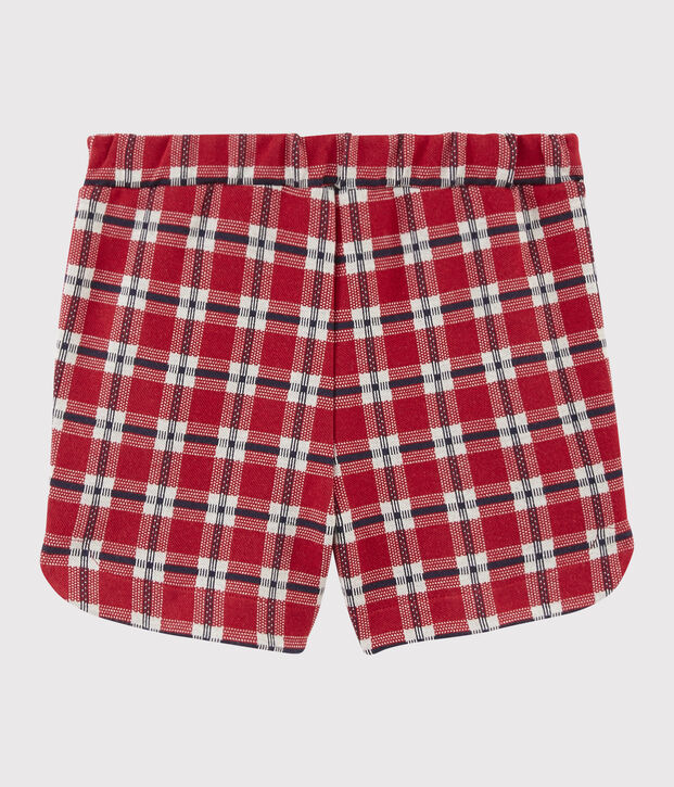 Short de punto para ni&ntilde;a rojo/multicolor