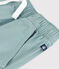 Bermudas cortas infantiles de algodón liso verde PAUL
