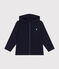 Sudadera con cremallera y capucha de punto de niño azul SMOKING