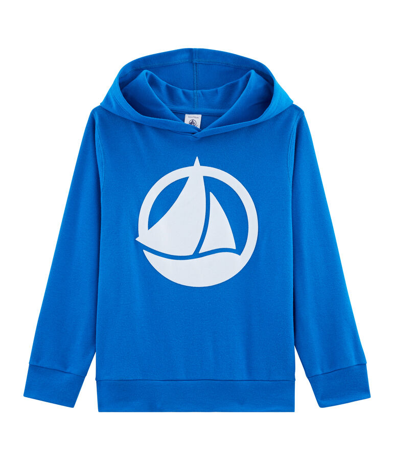 Sudadera infantil con capucha azul