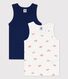 Juego de 2 camisetas de tirantes con cangrejos de algodón de niño