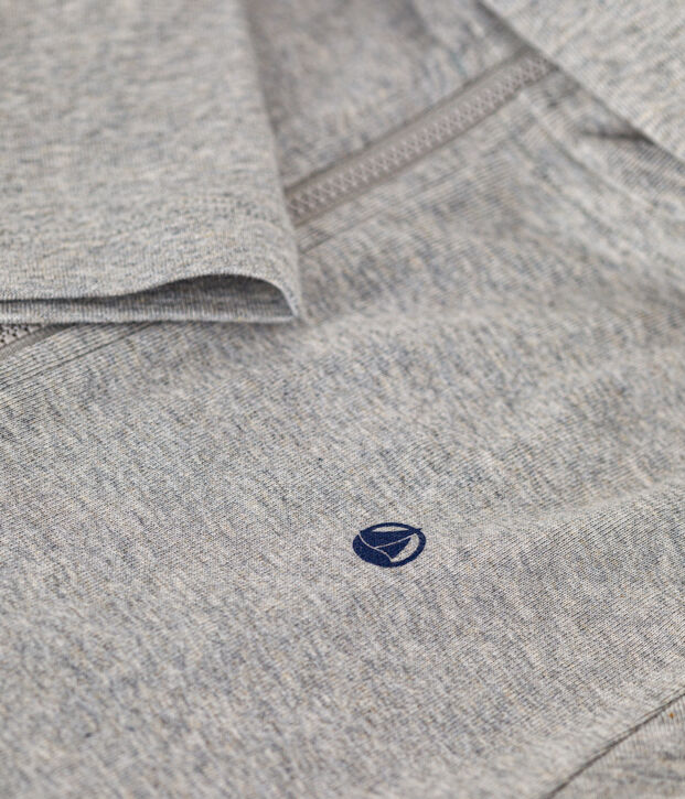 Sudadera con cremallera y capucha de punto de ni&ntilde;o gris