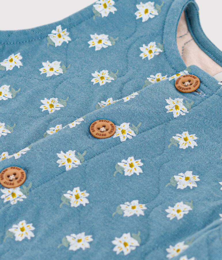 Mono sin mangas de t&uacute;bico acolchado y estampado para beb&eacute; azul/multicolor