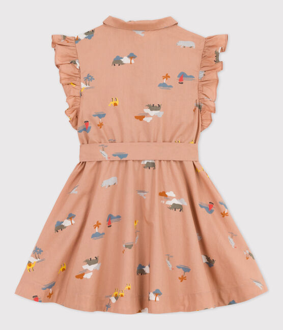 Vestido de popelina sin mangas para niña VINTAGE/ MULTICO