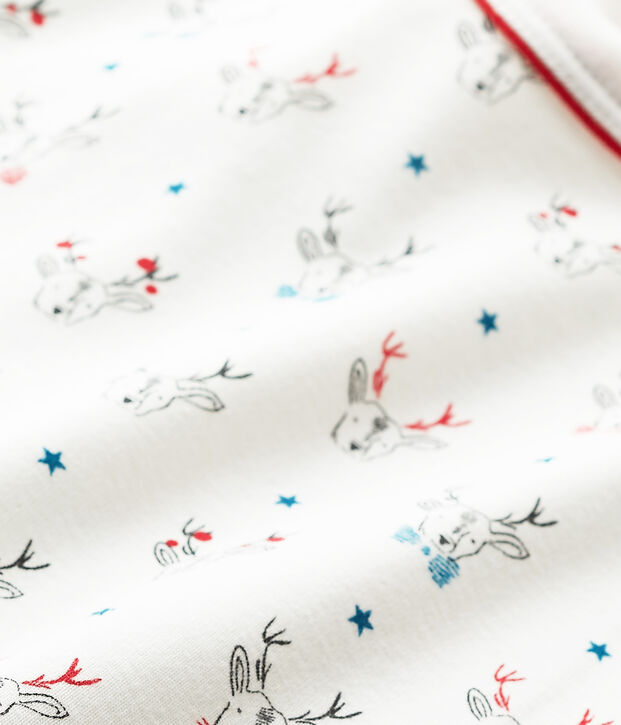 Camiseta de manga larga con estampado blanco/multicolor