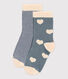 Juego de 2 pares de calcetines para niña